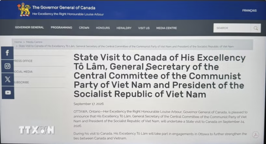 Việt Nam là đối tác quan trọng của Canada ở khu vực Ấn Độ Dương-Thái Bình Dương